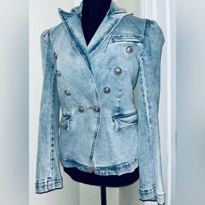 GENERATION LOVE Denim Double-Breasted Jean Jacket